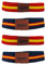 Pulsera España, Pulsera con la Bandera de España para hombre, PACK 4Unds, Pulsera de Tela Elástica para Hombre y Mujer, Pulsera Elástica con Trozo de Cuero
