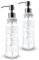Thrid Seifenspender Aufsatz Set für 250ml True Fruits Flasche Edelstahl Upcycling Pumpspender Flüssigseifenspender Bad & Küche weiß/Silber – 2 Stück