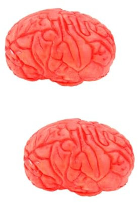 ibasenice 2 Pz cervello finto morto corpo motosega a scherzi modello festa giocattoli oggetti di scena insanguinati di Halloween oggetti di scena per feste di Halloween Ornamento rosso