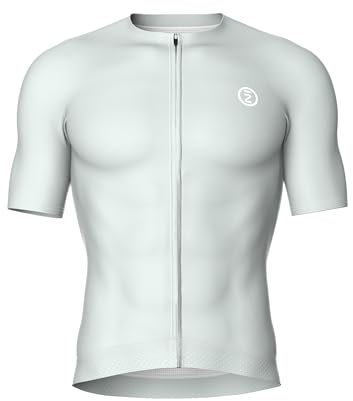 INBIKE Fahrradtrikot Herren Radtrikot Rennrad Trikot Fahrradbekleidung Summer Kurzarm mit 3 Taschen Men's Jesery Atmungsaktiv Elastisch UV-Protect Schnell Trocknend Grün,XL
