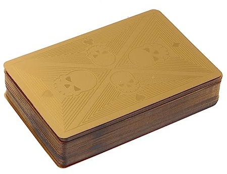 FOYTOKI Gold Foil Skull Poker Spielkarten Kreatives Brettspiel Für Zuhause Bar Und Büro Für Partys Hochzeiten Und Familienfeiern