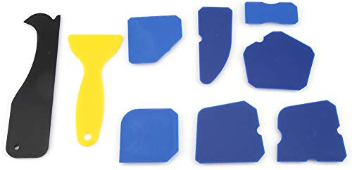 9-teiliges Set Silikon-Dichtungsmittel-Entferner Glasschaber Mörtel Abdichten Finishing-Reinigungswerkzeug-Kit Werkzeuge Heimwerker-Kartuschenpistolen