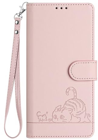 XIYonh Coque pour iPod Touch 7 / iPod Touch 6 / iPod Touch 5, Housse de Protection Anti-Choc avec [Carte Fentes] Etui iPod Touch 7 Coque à Rabat Pochette Portefeuille en Cuir PU, Rose