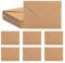 Yudobliss Vintage Kraft-Umschläge, 50 Stück, Nassklebung, Geeignet für DIY, Weihnachtskarten, Geburtstagskarten, Einladungen, Briefe