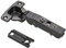 Decoranddecor 2pcs Cabinet Hinges - Soft Close Hinges for Kitchen Cupboards - Kitchen Cabinet Hinges - Cabinet Hardware - Full Overlay 110 Degree - Horizontal, Matt Black