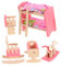 Generisch Puppenhausmöbel Im Maßstab 1:12, Etagenbett Aus Holz, Modell, Miniatur-schlafzimmermöbel Aus Holz, Mini-Puppen, Kinderbett, Spielzeug, Puppenhaus-zubehör