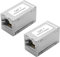 2X RJ45 LAN Kupplung Cat7,LAN Kabel Verlängerung, LAN Adapter für Ethernet Kabel, Netzwerkkabel, Patchkabel Cat7 Cat6A Cat6 Cat5e Cat5 Geschirmt