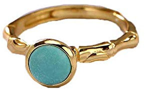925 Silber natürlicher Türkis offener Ring