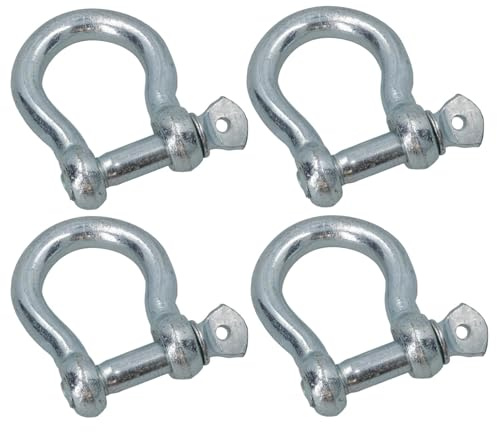 AB Tools 12mm Galvanised Bow Shackle Single Shackle Link Chandlery Boat Yacht