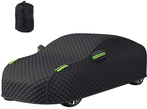 Telo Copriauto Antigrandine Imbottito per Citroen C4 Cactus Phase 1 2014-2018 Telo Grandine Auto Antipolvere Anti UV Antivento Protezione Anti-Neve Telo Auto Esterno- Black