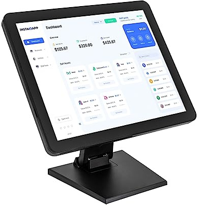 TFGXUE Display touch screen da 17 pollici, monitor 1280 x 1024 per registratori di cassa, supporto Win7/8/10, Android, Raspberry Pi, Linux, HDMI, VGA, interfaccia USB, montaggio a parete/schermo del