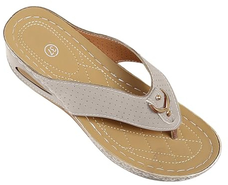 Uwdiohq Sandales De Plage Décontractées À Semelle Épaisse pour Femmes Pantoufles Extérieure (Light Ashy, 39) Claquette Femme Chaussures Piscine Cuir Marche Claquettes Ete Compensees D Chaussure
