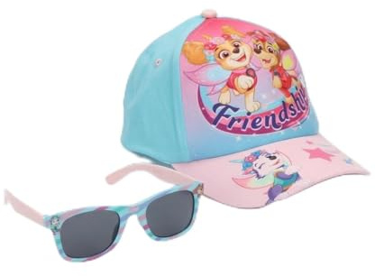 Paw Patrol Hut- und Sonnenbrillen-Set für Kinder – Verstellbarer Kinderhut und UV400-Sonnenbrille mit Paw Patrol-Motiv, Sommeraccessoires für Jungen und Mädchen für Strand und Pool