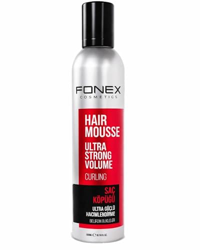 Fonex Haar Schaumfestiger - Haar Mousse 300 ml – Haarschaum für extra starken Halt & Volumen – Anti Frizz ohne Rückstände (Ultra Strong)