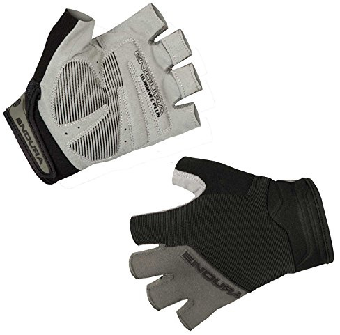 Endura Unisex Youth Hummvee Plus Fahrradhandschuhe | Silikonstreifen Kurzfingerhandschuhe, Schwarz, 7-8 Years