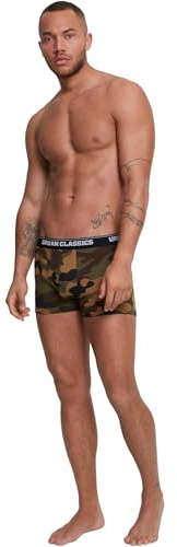 Urban Classics 2-Pack Camo Boxer Shorts Männer Boxershort-Set Camouflage