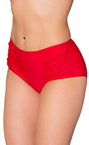 Aquarti Damen Bikinihose mit seitlichen Raffungen | Hotpants