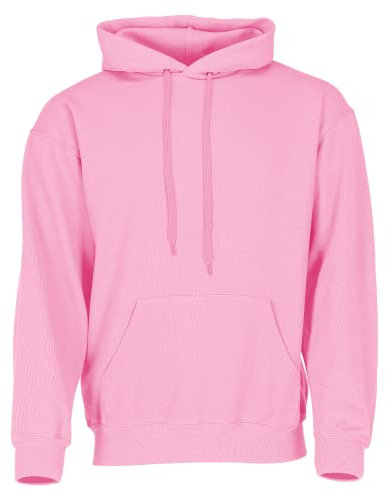 Fruit of the Loom - Felpa con cappuccio da uomo Rosa m