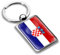 Biomar Labs® Schlüsselanhänger Metall Keyring Autoschlüssel Geschenk Metall-Schlüsselanhänger Schlüsselbund Edelstahl Croatia Flag Kroatien Flagge KK 229