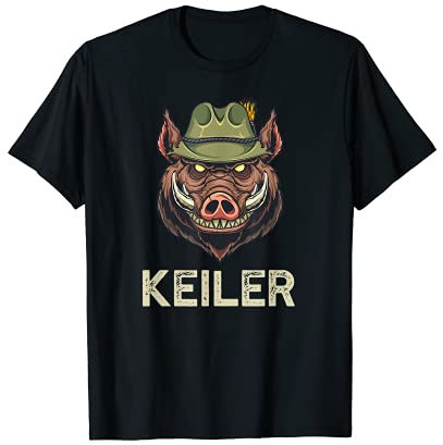 Keiler Wildschwein Jäger Jagd Wald T-Shirt