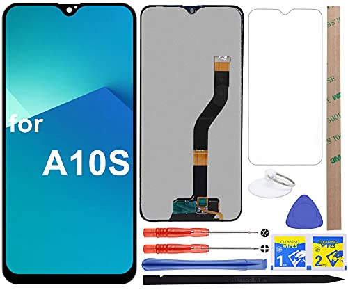A10S Écran LCD tactile de rechange pour Samsung Galaxy A10S 2019 A107/DS A107F A107FD avec verre trempé et outils de réparation Noir 6,2