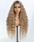 Style Icon Perücke mit Filmansatz Super Lange Lace Front Wigs für Frauen Kunsthaar Wasserwelle Perücken mit Mittelscheitel Damen Wig 76cm Kunstfaser synthetische Faser (RT6/23C)