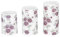 Mojawo 3er Set LED- Echtwachs Kerzen-Set Leuchten Kerzen Rosen Flammenlos mit Fernbedienung und Timer H15-13-10cm