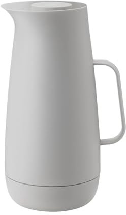 Foster Isolierkanne 1L Kunststoff, hellgrau BPA- und Phthalatfrei LxBxH 16x13x26cm mit Glaseinsatz nicht spülmaschinenfest