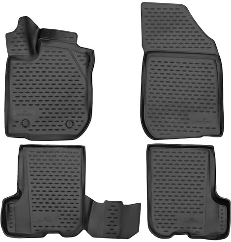 WALSER XTR Gummi Fussmatten Auto für Dacia Sandero 2 2012 - Facelift 2017, 100% passgenaue Auto Fußmatten, robuste Universal Fußmatte Auto, Gummimatten Auto, Auto Fussmatten Gummi