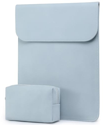 HYZUO 13,3-14 Zoll Laptop Hülle Tasche Laptophülle für MacBook Pro 14 M4/M3/M2/M1 A3401 A3185 A3112 2024-2021, 13,5-13,8 Surface Laptop 7-1, MacBook Air 13 2017-2012, HP Spectre x360 13, Blass blau