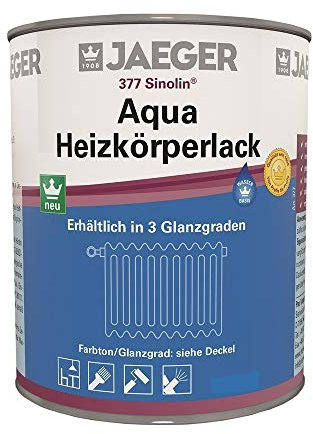 Jaeger Sinolin AQUA Heizkörperlack weiss, geruchsmild, schnelltrocknend (2,5 Liter, seidenglänzend weiss (RAL 9016))