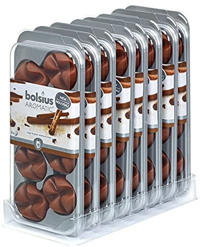 64 Stück Bolsius AROMATIC Wax Melts Wachs Duft Schmelzblüten Düfte (8x8er) (Sugar & Spice W87)