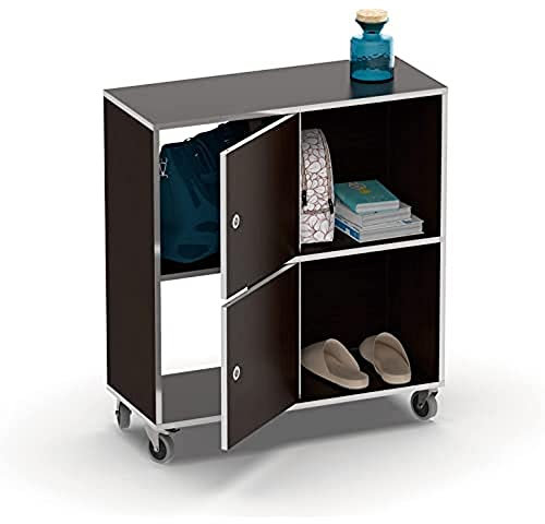 MUEBLES PITARCH Estantería, Aglomerado de partículas y melamina de Alta Densidad, Wengué/Haya, 90 x 80 x 33 cm, 725