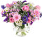 Blumenstrauß Blütenperle, Rosa und Lila Blumen versenden, handgebunden mit 7-Tage-Frische-Garantie, Gerbera, Rosen, Chrysanthemen, Rittersporn, Strandflieder und Schleierkraut, Blumenversand