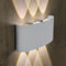 MAKA Applique LED da Parete Interno ed Esterno Moderno 16 Watt 1600 Lumen IP65, Applique Bianco Camera da Letto Bagno Soggiorno Giardino, Applique Luce Calda 3000K, Applique Muro Alluminio, 220V