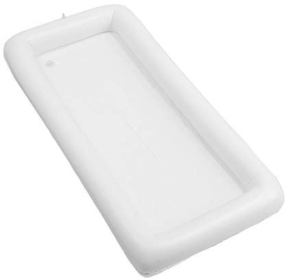 jingingy Pool-Tool-Lieferungen. Schwimmdock Mat Pool Float Aufblasbare Biertisch Matratze Eiskübel Serving Salatbar Tray Essen und Trinken Getränke Halter for Sommer-Wasser-Party-Air (Color : White)