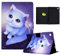 Vkooer Funda para Samsung Galaxy Tab A8 10,5 Pulgada 2021 Carcasa SM-X200 / X205 PU Cuero Flip Magnética Case Cover con Ranura para Tarjetas y Función de Soporte, Gato de Agua