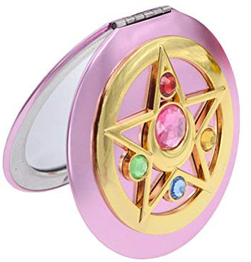 Ghzste Sailor Moon Moonlight Memory Series, Tragbarer Kristallstern Make-up Kosmetikspiegel Anime Spiegel Faltbares Doppelspiegel Geschenk Mädchen