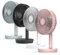 Newlux - Ventilador de Sobremesa USB Windpure Desk W300 con 4 Vel, Cabezal Abatible, Batería Litio hasta 50 min. Ventilador de Escritorio Silencioso (<30dB) para Oficina, Casa o Camping (Coral)