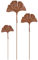 KOTARBAU® Ecorost Gartendekoration Satz von Edelrost Metalldekorationen zum Einstecken im Garten Gingko Blätter Rostfiguren Gartenstecker Gartendeko