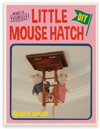 Sam & Julia - Bausatz Mäusedachluke mit Leiter – Puppen-Zubehör 1/12 für Puppenhaus/Puppenstube zum selber basteln – Bastel-Set mit: funktionale Mini-Dachluke mit Scharnier und Leiter