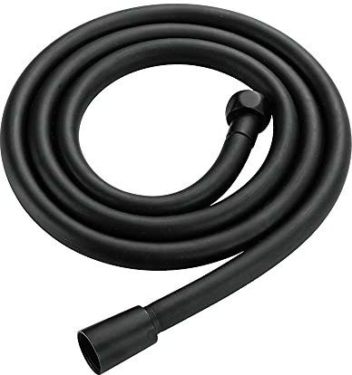 ENKI H18 Shower Hose, Black, Anti-Kink | Easy Install, Fittings Included, 1-Year Guarantee, Universal 1/2 Inch Fit, Leakproof, Replacement Hose, Bathroom