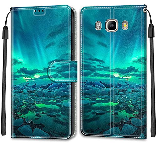 Feyten Kompatibel mit Samsung Galaxy J5 2016 /J510 Hülle, Handyhülle Samsung J5 2016 /J510, Handytasche J5 2016 /J510 Schutzhülle Wallet Leder Klappbar Magnet Klapphülle Flip Case (Aurora)