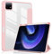 ProtUTab Case Compatibale with Xiaomi Pad 6/Pad 6 Pro Case 11.0 inch, Auto Wake & Sleep Slim Trifold Stand Case Cover with Pencil Holder, Clear Trasparent Back Shell Csae, Pink