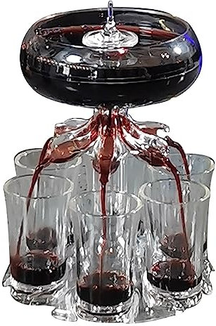 RIJPEX 6 Shot Glass Dispenser and Holder,Shots Dispenser for Filling Liquids,Multiple 6 Shot Dispenser,Bar Shot Dispenser,Cocktail Dispenser,Carrier Liquor Dispenser Drink Tool