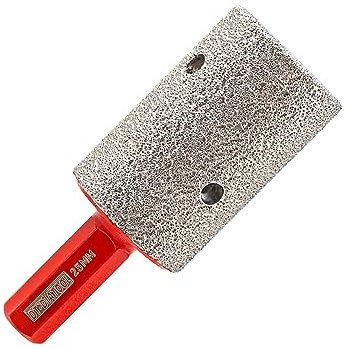 DT-DIATOOL Broca de fresado de diamante de 25 mm con vástago hexagonal que amplía los agujeros existentes de porcelana, baldosas de mármol, encimeras, brocas de diamante soldadas al vacío