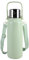 ROADNADO Gourde en acier Bouteille isotherme 1500ml Bouteille d'eau isolée de grande capacité avec poignée Utilisation en extérieur Etanche Garde les liquides chauds ou froids （vert clair）