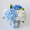 YalzoneMet Ramo de flores artificiales de hortensias naturales realistas de 21 pulgadas de látex de tallo largo para decoración de mesa en casa, fiesta, al aire libre, boda, centro de mesa (2 blancos