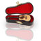 HERCHR Guitare Broche Instrument De Musique Miniature, Guitare en Forme D'Instrument Miniature Broche Broche Décoration Velours Doublé Cas Instrument Cas