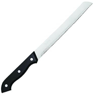 PARENCE.- Couteau à Pain en Acier Inoxydable/Couteau de Cuisine Dentelé avec Manche Ergonomique -18cm